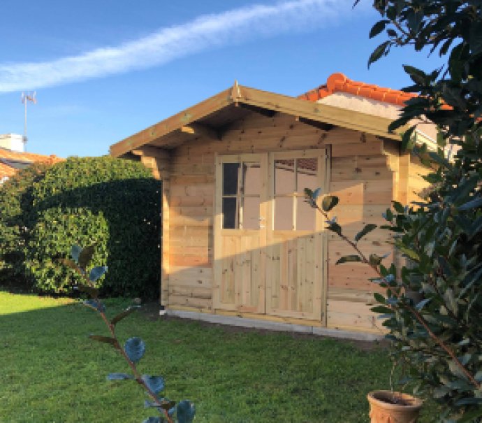 Abri de jardin en bois 2 pentes